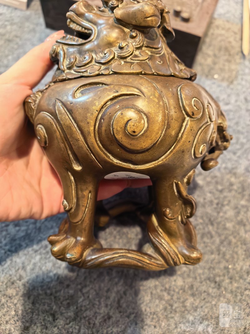 清 铜甪端香薰 - 图6